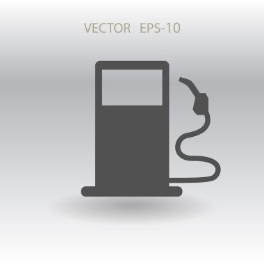 Düz yakıt simgesi. Vektör çizim