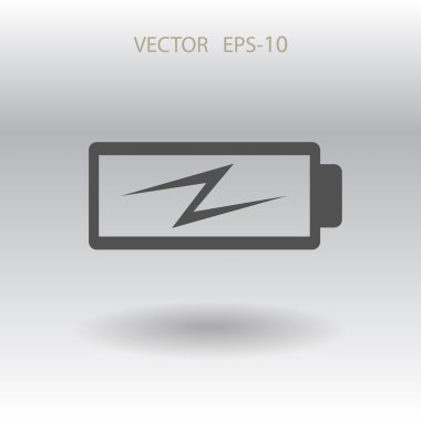 Düz pil düşük güç simge tasarlamak