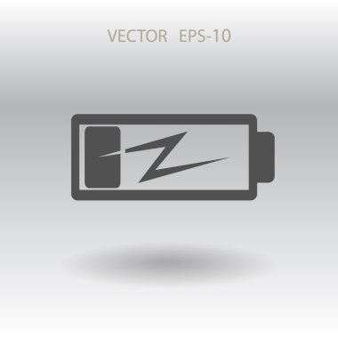 Düz pil düşük güç simge tasarlamak