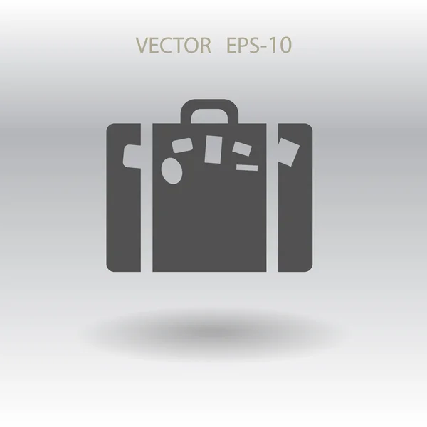 Flat icon of bag illustration — Stock Vector
