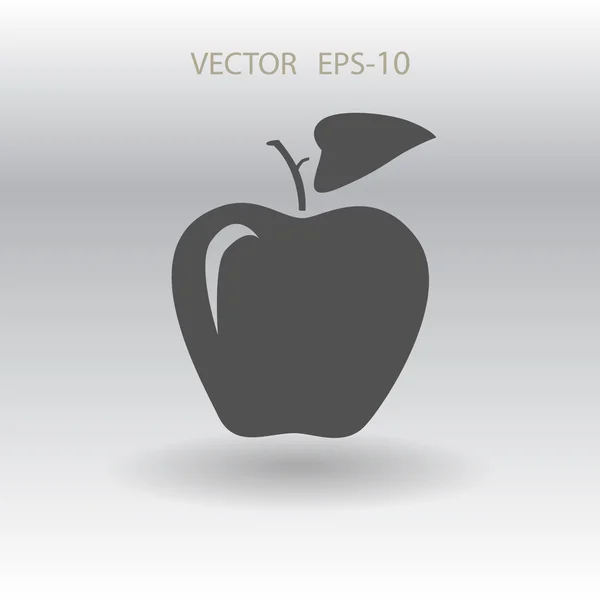 Flache Ikone der Apple-Illustration — Stockvektor