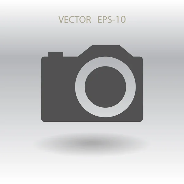 Icono plano de una ilustración de cámara — Vector de stock