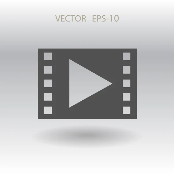 Flat icon of video illustration — Stock Vector