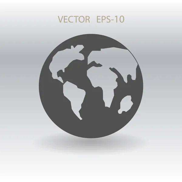 Icono plano de la ilustración globo — Vector de stock