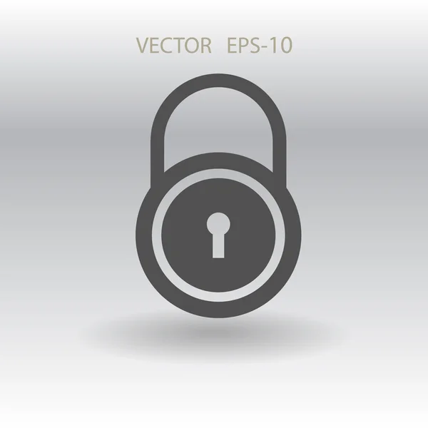 Flad ikon af lås illustration – Stock-vektor