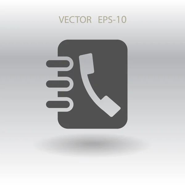 Platte pictogram van contacten boekillustratie — Stockvector