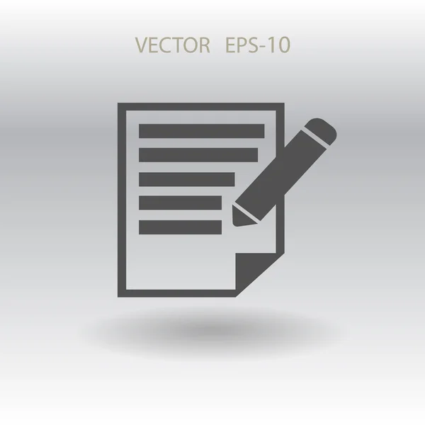 Icono plano de ilustración de notas — Vector de stock