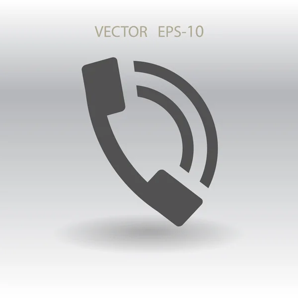 Ikon datar dari ilustrasi telepon - Stok Vektor