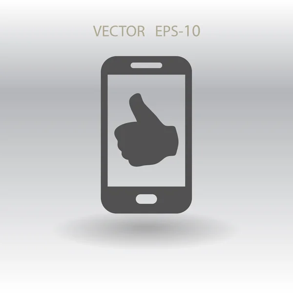 Flache Ikone der Smartphone-Illustration — Stockvektor