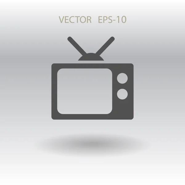 Flat icon of tv illustration — Stock Vector