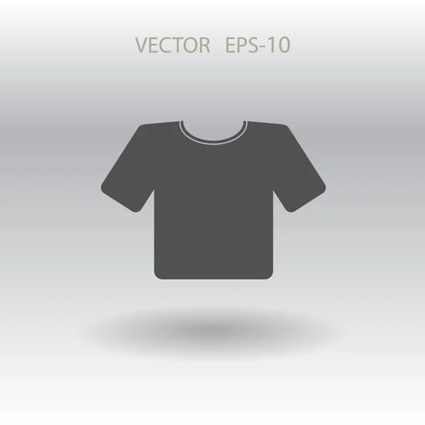Flach eine T-Shirt-Ikone. Vektorillustration — Stockvektor