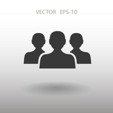 Takım çalışması, düz simgesi