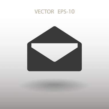 Mektubun düz simgesi