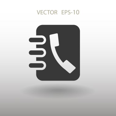 rehber kitap düz simgesi