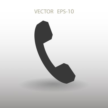 düz bir telefon simgesi