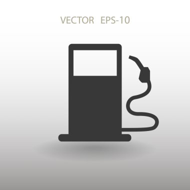 Düz yakıt simgesi. Vektör