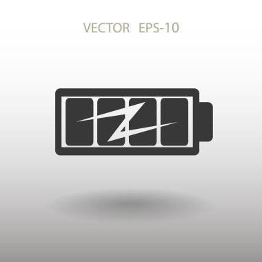 Düz tam dolu pil simgesi kullanılıyorsa