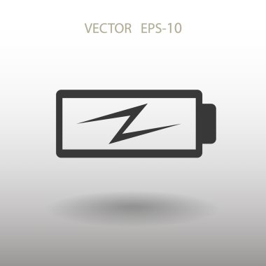 Düz pil düşük güç simgesi