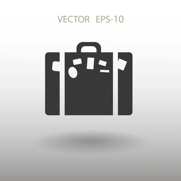 Platte pictogram van de tas — Stockvector