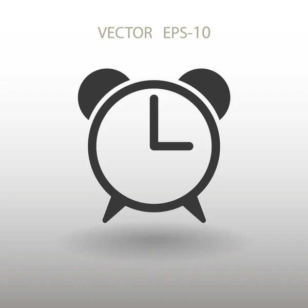 Flat icon of alarm clock — Stock Vector