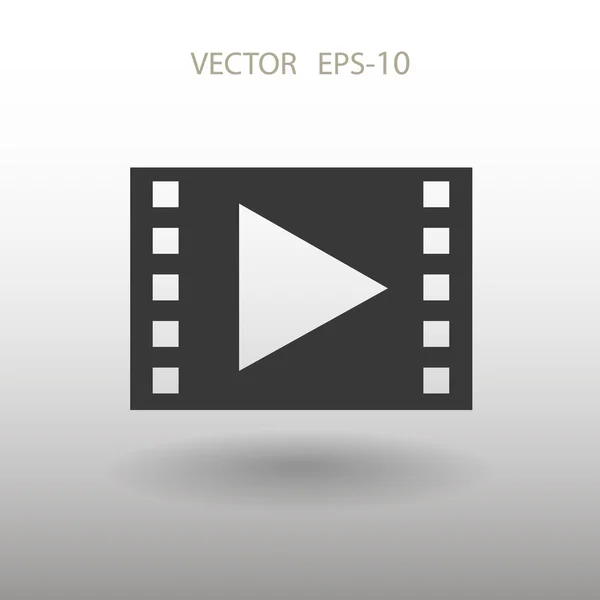 Flat icon of video — Stock Vector