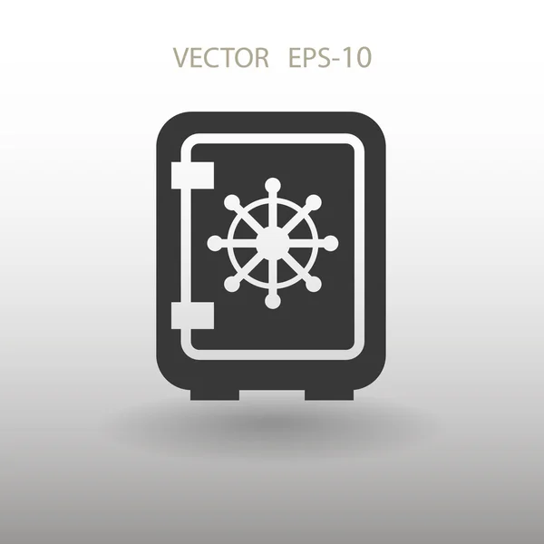 Platte pictogram van veilige — Stockvector