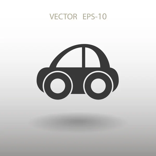 Ikon mobil bayangan panjang datar, ilustrasi vektor - Stok Vektor