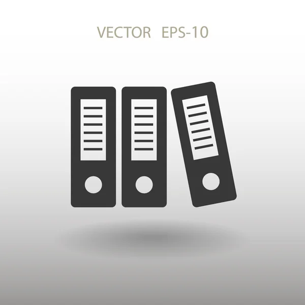 Plat lange schaduw rij van bindmiddelen pictogram, vectorillustratie — Stockvector