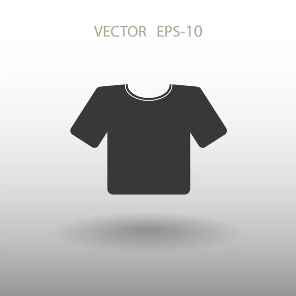 Flach eine T-Shirt-Ikone. Vektor — Stockvektor