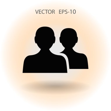 Takım çalışması, düz simgesi