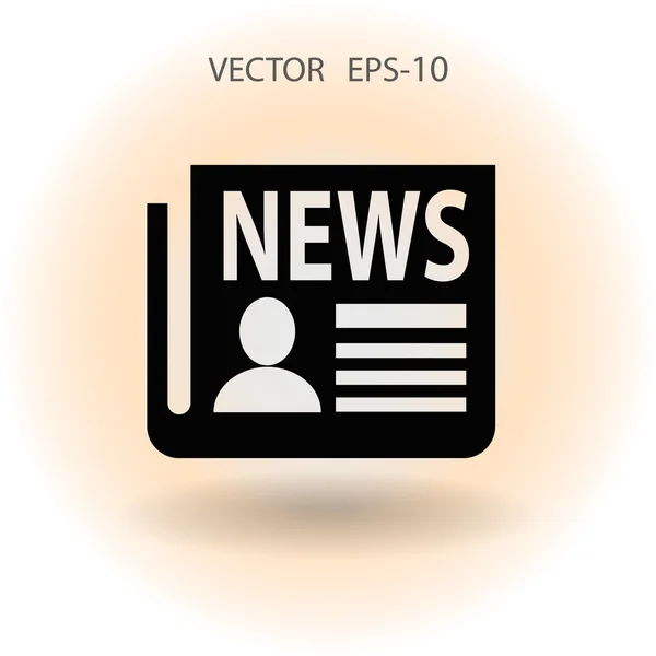 Icono plano de noticias — Vector de stock