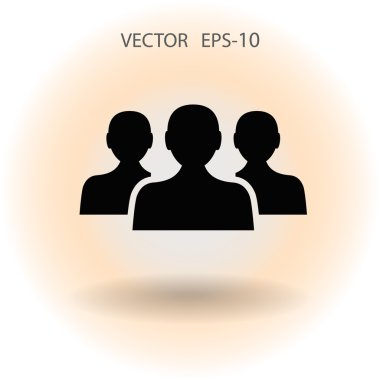 Takım çalışması, düz simgesi