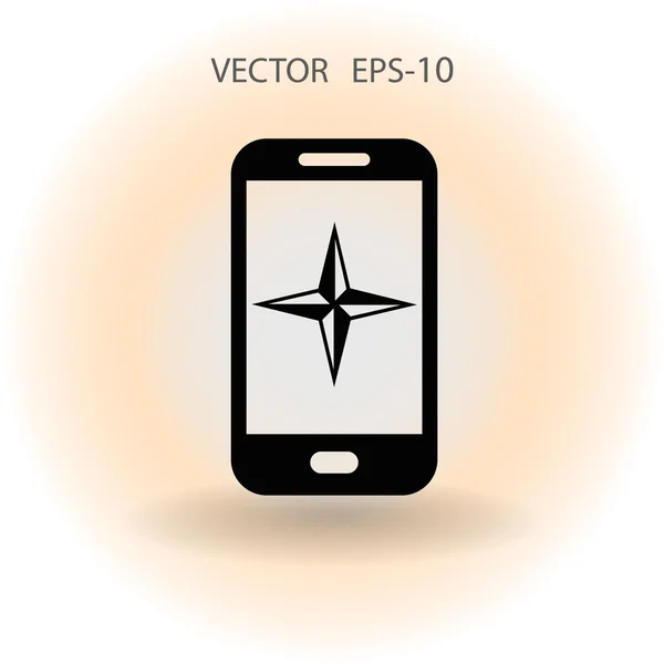 Icona piatta dello smartphone — Vettoriale Stock