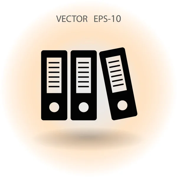 Plat lange schaduw rij van bindmiddelen pictogram, vectorillustratie — Stockvector