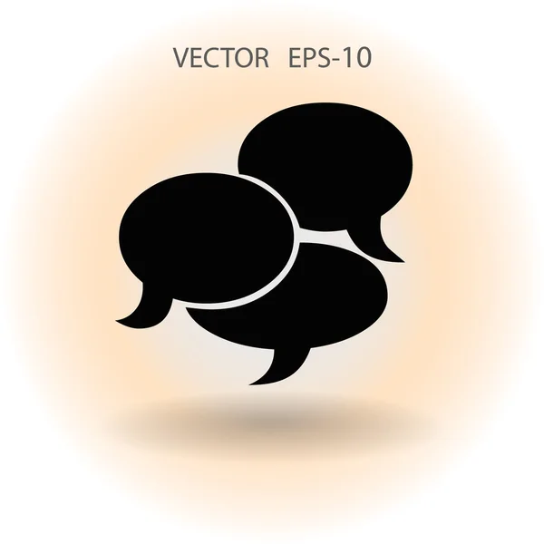 Icono plano de una comunicación — Vector de stock