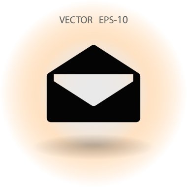 Mektubun düz simgesi