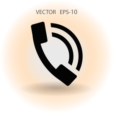 düz bir telefon simgesi