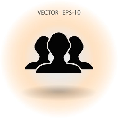 Takım çalışması, düz simgesi