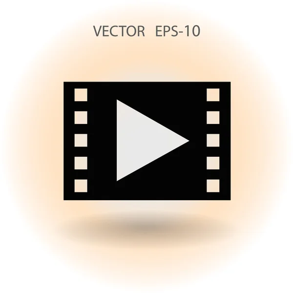 Flat icon of video — Stock Vector