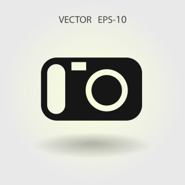 bir kameranın düz simgesi