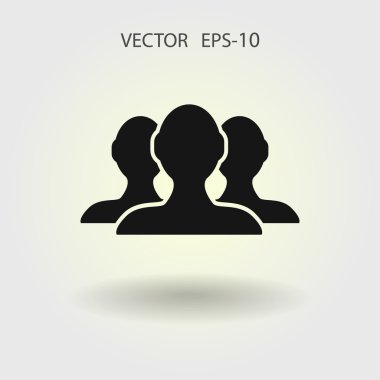 Takım çalışması, düz simgesi