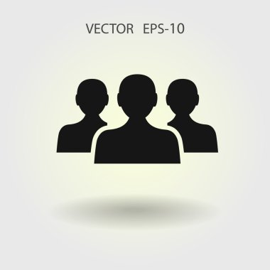 Takım çalışması, düz simgesi