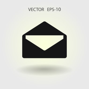 Mektubun düz simgesi