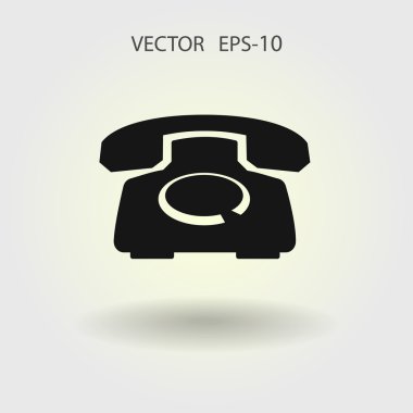 düz bir telefon simgesi