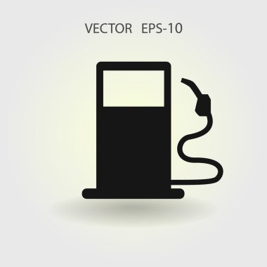 Düz yakıt simgesi. Vektör
