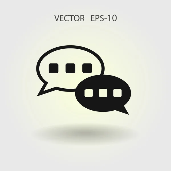 Icono plano de una comunicación — Vector de stock