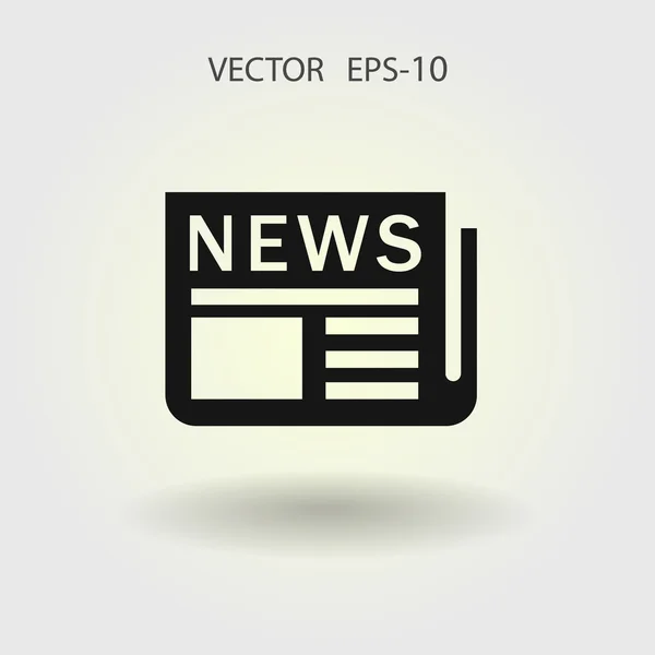Icono plano de noticias — Archivo Imágenes Vectoriales