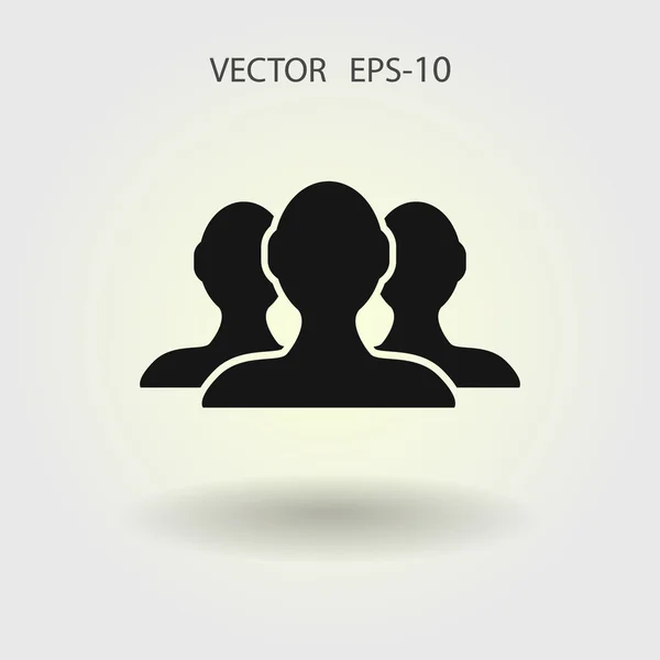 Platte pictogram van teamwerk — Stockvector