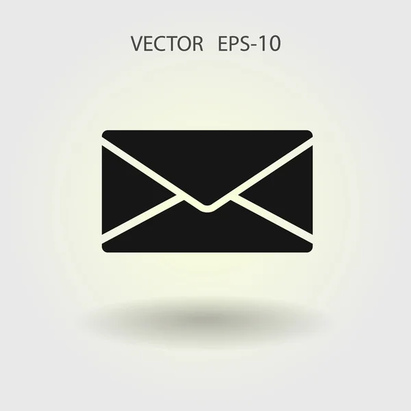 Platte pictogram van brief — Stockvector