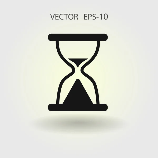 Icono plano de reloj de arena — Vector de stock